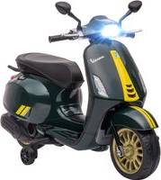 Aiyaplay 12V Kids Vespa Electric Bike with 2 Training Wheels