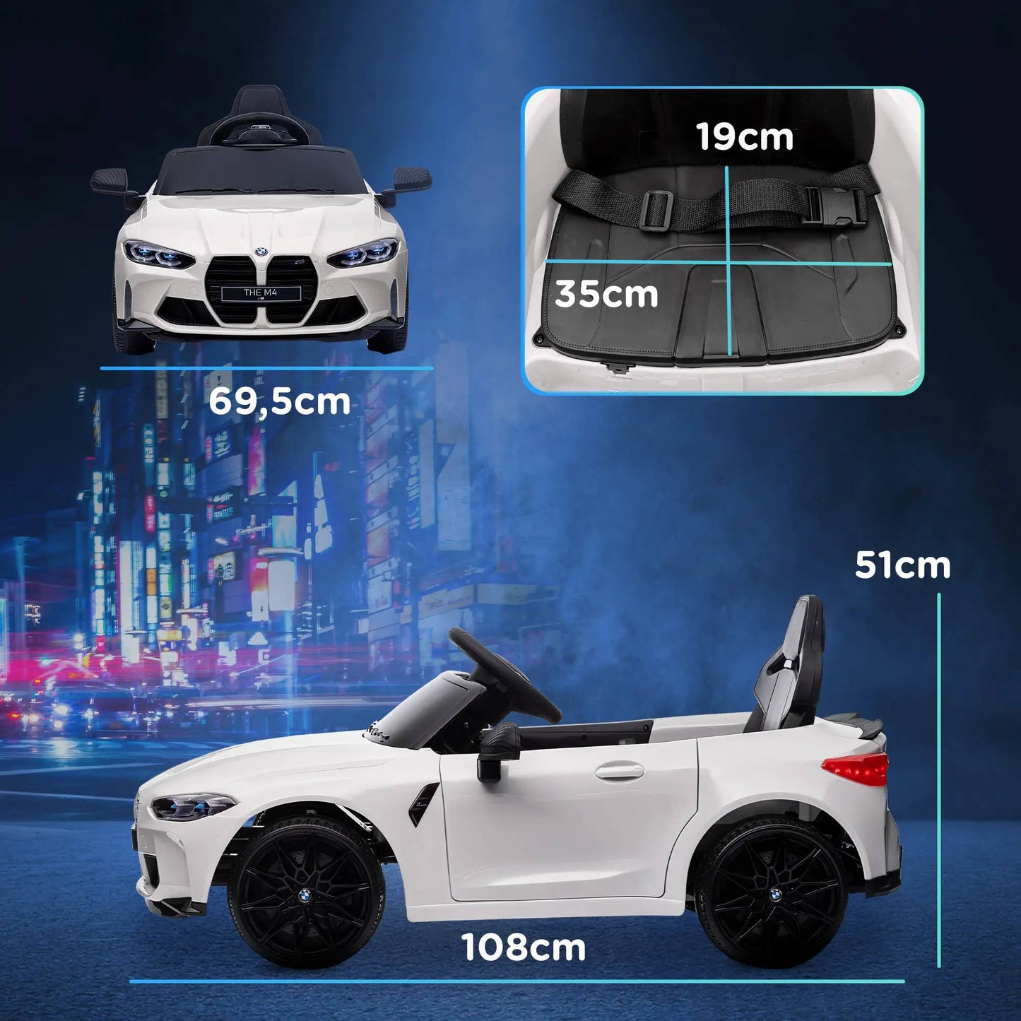 Aiyaplay BMW M4 White 12V