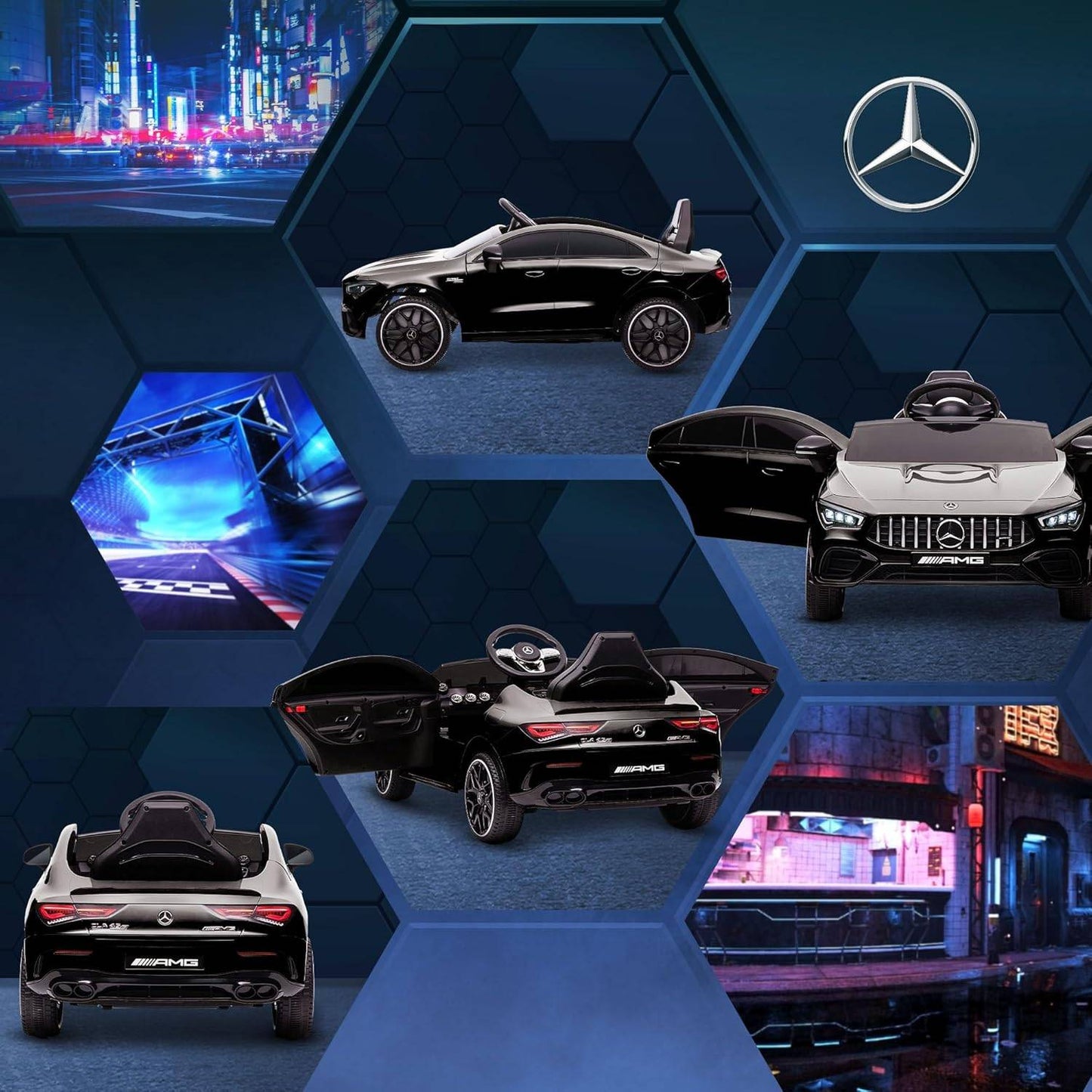 Aiyaplay Mercedes AMG CLA 45 Licensed 12V Black